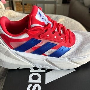 Adidas women’s red white and blue